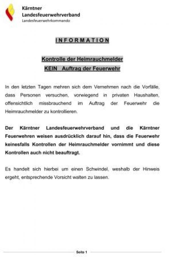 Kontrolle der Heimrauchmelder?