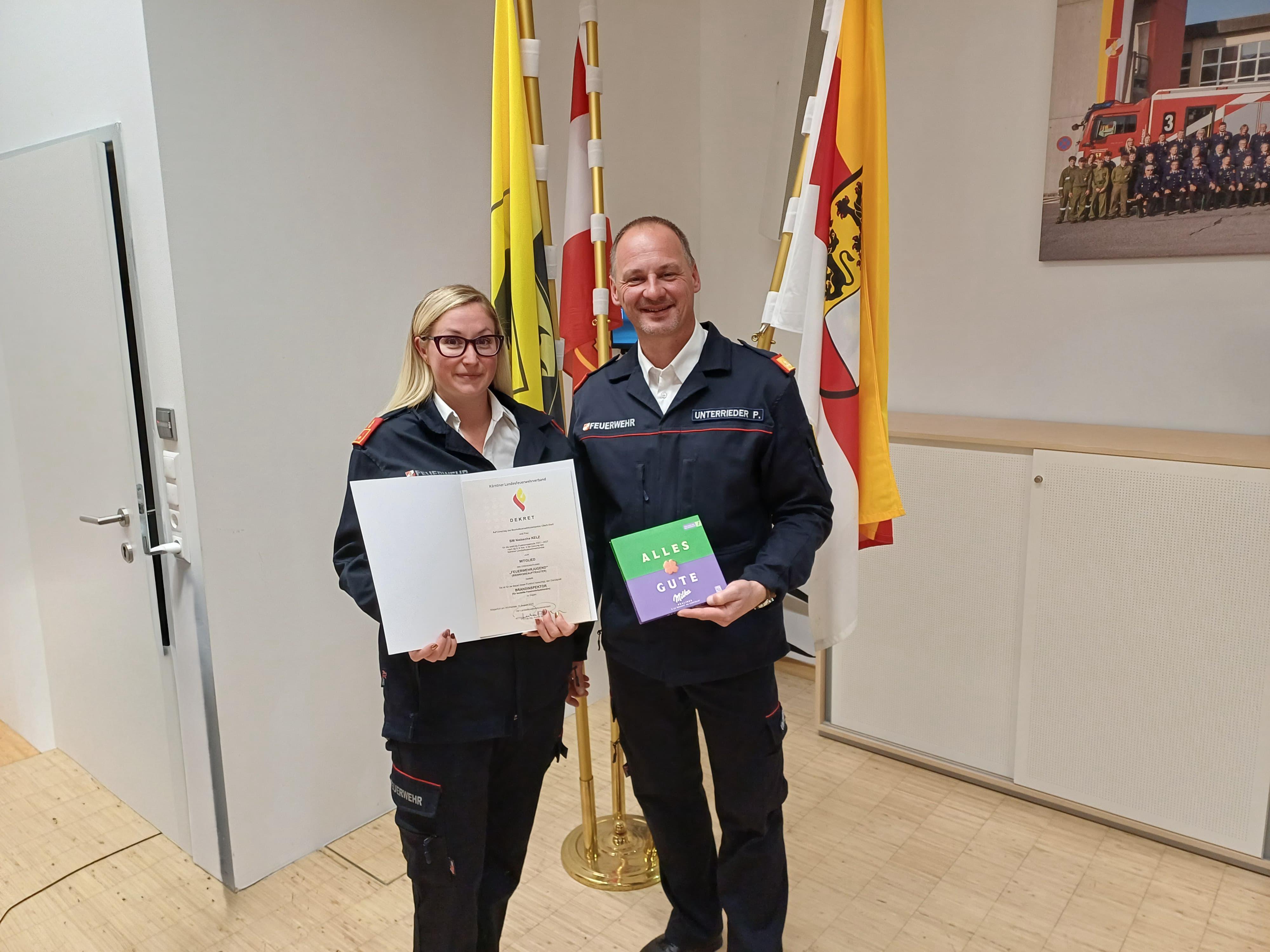Neue Bezirksjugendbeauftragte für Villach Stadt kommt aus der Hauptfeuerwache